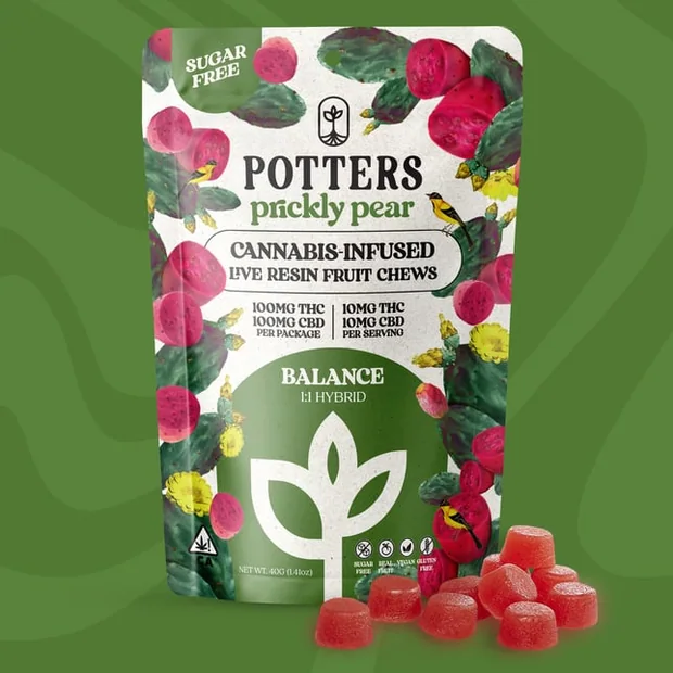 1:1 Prickly Pear [10pk] (100mg CBD/100mg THC)