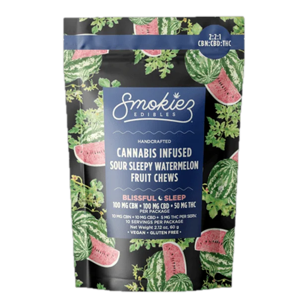 2:2:1 Sour Sleepy Watermelon (Blissful Sleep) [10pk] (100mg CBN/100mg CBD/50mg THC)
