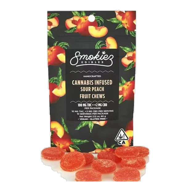 Sour Peach Fruit Chews - [10pk] (100mg)