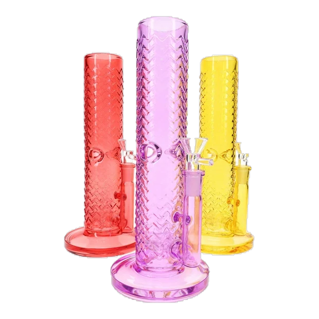 Wave Texture Straight Shooter Bong