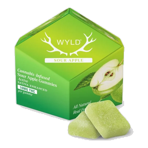 Sour Apple Sativa Enhanced Gummies